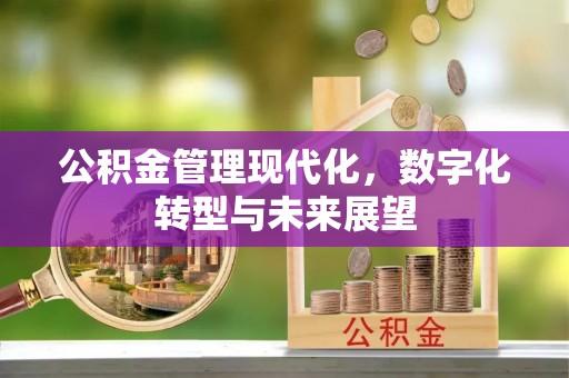 工农公积金管理现代化，数字化转型与未来展望