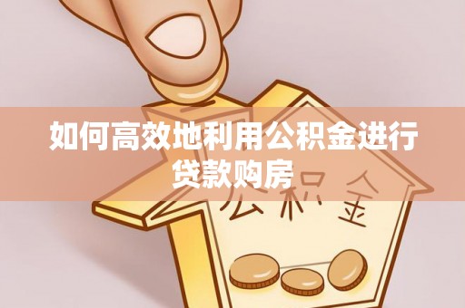 工农如何高效地利用公积金进行贷款购房